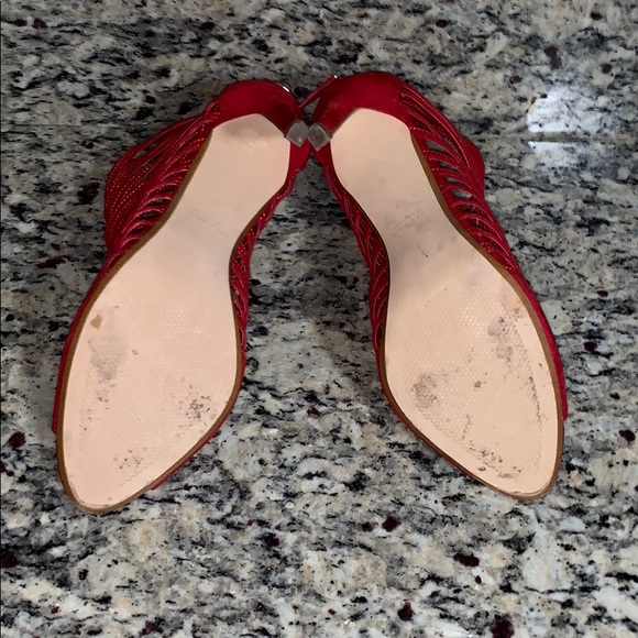 Zara Red open toe booties - Picture 4 of 4